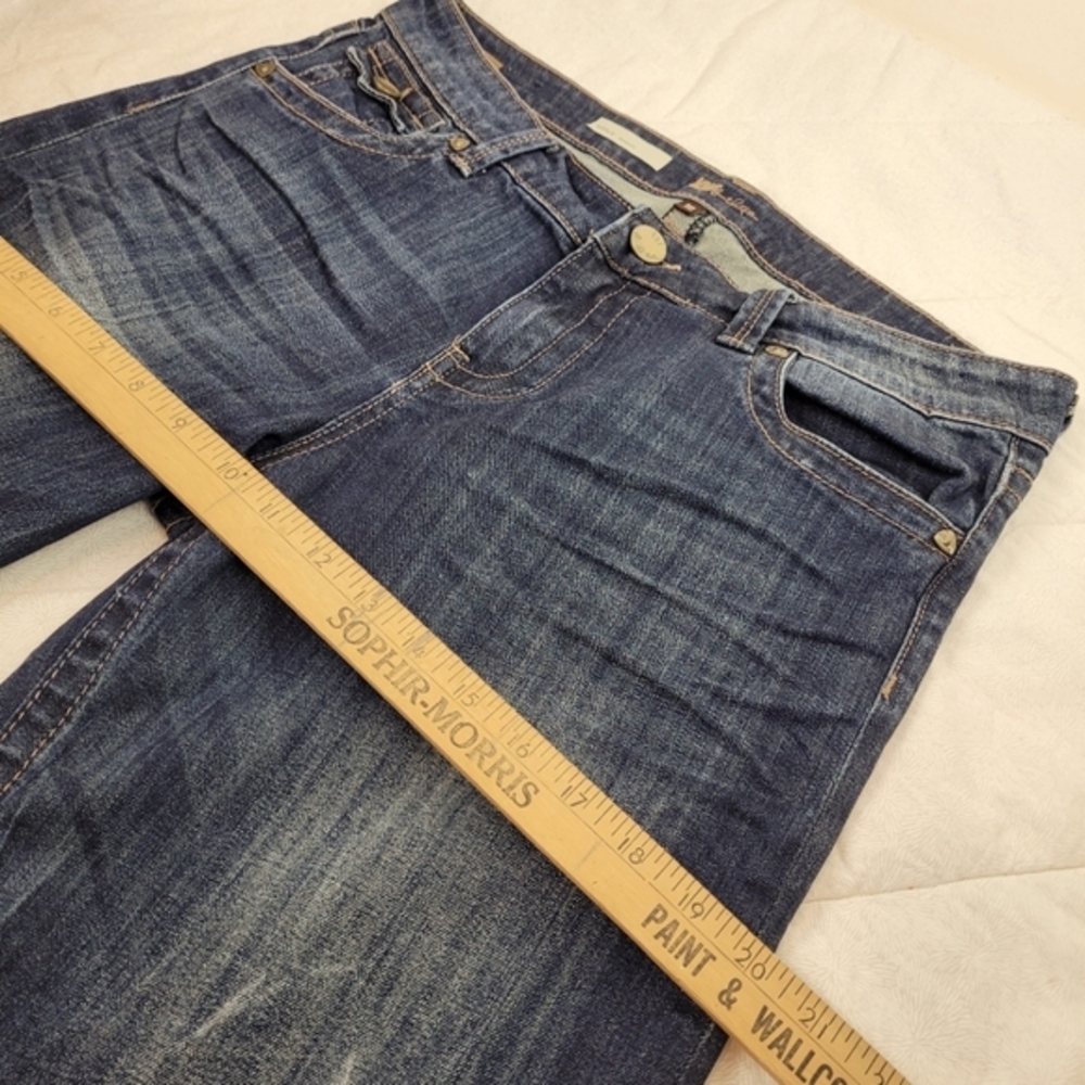 Kut From The Kloth Dark Blue Denim Bermuda Shorts Back Flap Pockets preppy 10 - Picture 7 of 10